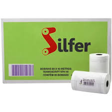 BOBINA TERMICA 80MM X 40M CX C/30 SILFER  7898687950106
