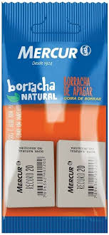 BORRACHA BRANCA MERCUR N.20  BLISTER C/02  7896342411467