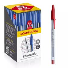 CANETA ESF.COMPACTOR ECONOMIC VERMELHA C/50  7896572013875