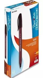 CANETA ESF.KILOMETRICA COLORS MARROM  C/12  7501030683421