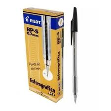 CANETA ESF.PILOT BPS 0.7MM PRETA  C/12  7897424080021