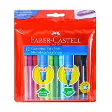 CANETA HIDROCOR 12 CORES FABER VAI E VEM  7891360612650