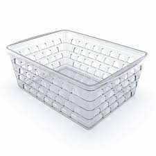 CESTO ORGANIZADOR MULTIUSO G BRANCO/TRANSPARENTE UNINJET