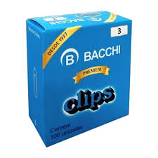 CLIPS METAL 3 C/100 BACCHI 7897849608022