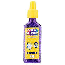 COLA  GLITER VIOLETA 23G ACRILEX  7891153098012