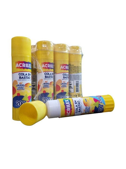 COLA BASTÃO ACRILEX 20G C/06  7891153020983