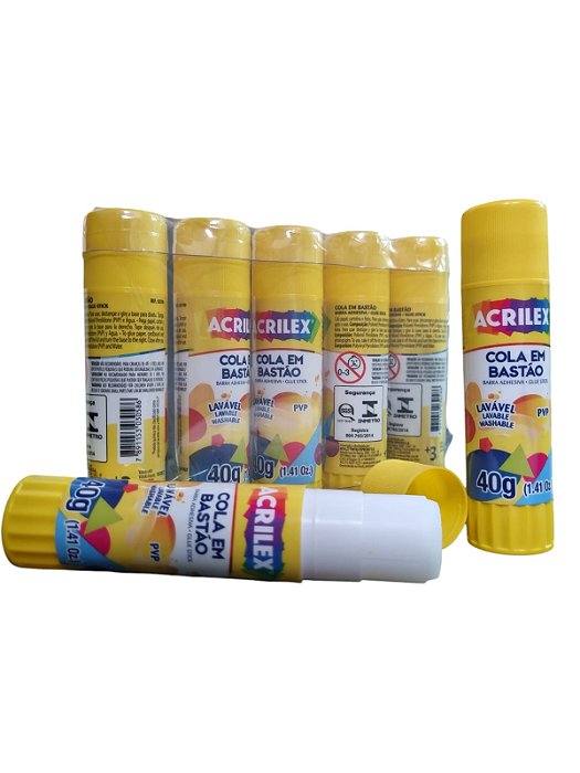 COLA BASTÃO ACRILEX 40G C/05  7891153030586