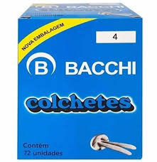 COLCHETE METAL P/PASTA N. 4 C/72  BACCHI  7897849617031