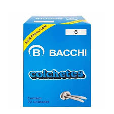 COLCHETE METAL P/PASTA N. 6 C/72  BACCHI  7897849617055