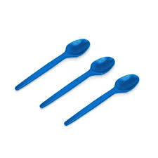 COLHER PLASTICO BOLO AZUL C/50   7898923195087