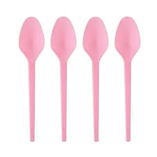 COLHER PLASTICO BOLO ROSA C/50  7898923195216