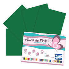 E.V.A PLACA 40X60CM VERDE BANDEIRA C/10  7897256249023