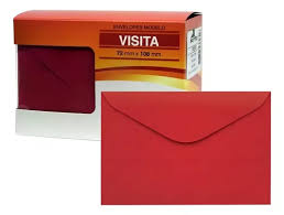 ENVELOPE  VISITA  07X11 VERMELHO  CX C/100