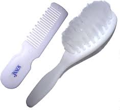ESCOVA CABELO BEBE KIT C/PENTE BRANCA  DIELU  7898944110168