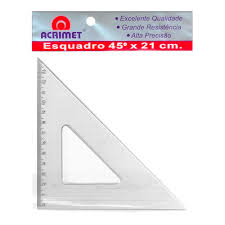 ESQUADRO ACRILICO 45 GRAUS ACRIMET  7896292253209
