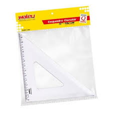ESQUADRO ACRILICO 45 GRAUS NEW LINE WALEU  7897294402886