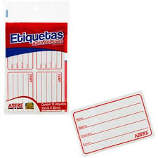 ETIQUETA P/CADERNO ADERE VM C/16  7896193253803