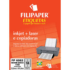 ETIQUETA P/IMPRESSORA 14 ETIQ.P/FOLHA C/25F 7891634044156  FILIPAPER