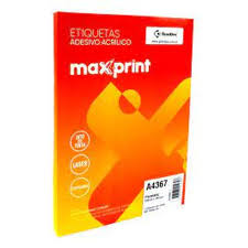ETIQUETA P/IMPRESSORA A-4 01 ETIQ.P/FOLHA MAXPRINT C/100F