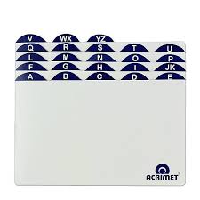 FICHA INDICE PARA FICHAS 5 X 8 A-Z   ACRIMET  7896292263307