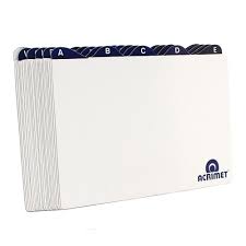 FICHA INDICE PARA FICHAS 6 X 9 A-Z   ACRIMET  7896292263406