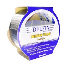 FITA ADESIVA 45 X 05M SILVER TAPE (PRATA)  DELFIX  7896149600675