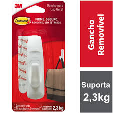 GANCHO BRANCO C/ADESIVO COMMAND 3M C/1UN  051131921290