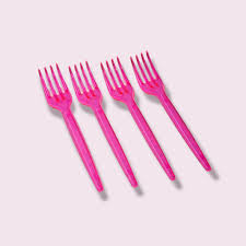 GARFO PLASTICO  BOLO  ROSA C/50  7898923195445