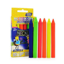 GIZ CERA 6 CORES NEON GLITER BIG ACRILEX 7891153023076