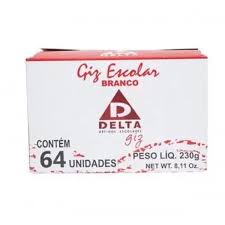GIZ ESCOLAR BRANCO DELTA C/64 UNIDADES  7897464700019