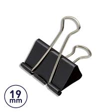 GRAMPO BINDER CLIP  19MM PRETO CAIXA C/12  BRW  7898675509637