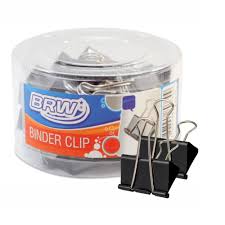 GRAMPO BINDER CLIP  40MM PRETO POTE  C/24  BRW  7898948807309