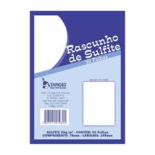 IMPRESSO TALÃO RASCUNHO SULFITE  1/36 50FLS TAMOIO  7897571910400