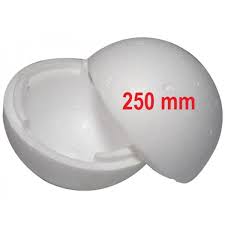 ISOPOR BOLA 250 MM  PCTE C/02