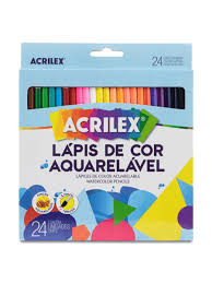 LAPIS COR AQUARELAVEL ACRILEX 24 CORES  7891153054308
