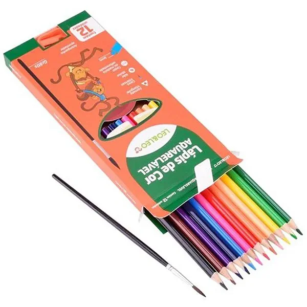 LAPIS COR AQUARELAVEL LEO E LEO 12 CORES 7897256260493