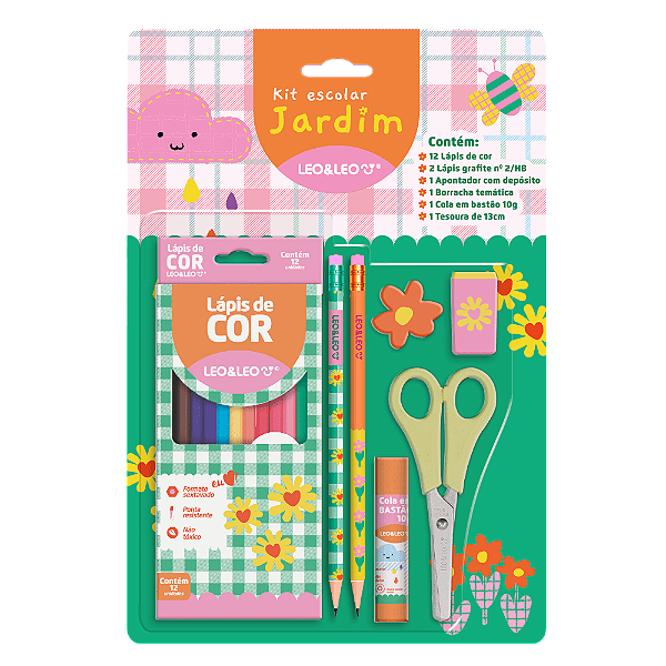 LAPIS COR KIT JARDIM LEO E LEO