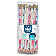LAPIS PTO YINS C/BORRACHA SORTIDO C/72