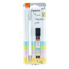 LAPISEIRA BRW 2,0 MM BRANCA COM 6 GRAFITES BLISTER 7898707142177