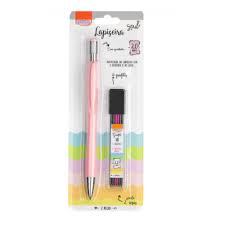 LAPISEIRA BRW 2,0 MM ROSA COM 6 GRAFITES BLISTER 7898707142191
