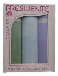 LENÇO MUL PRESIDENTE LISO  CX C/03  7891621005986
