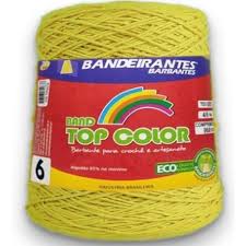 LINHA BARBANTE AMARELO 6 FIOS 570M BANDEIRANTES
