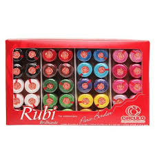 LINHA BORDAR RUBI SORTIDA C/40 CORES LISA 7891113553926