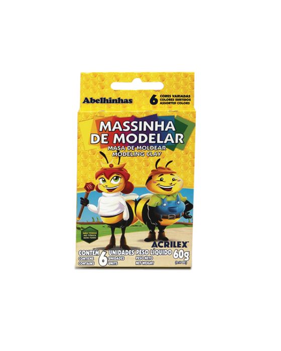 MASSA MODELAR 06 CORES SOFT ACRILEX   7891153073217