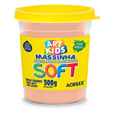 MASSA MODELAR POTE 500G PELE SOFT  ACRILEX
