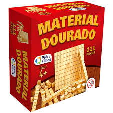 MATERIAL DOURADO EM MADEIRA KIT 111 PEÇAS