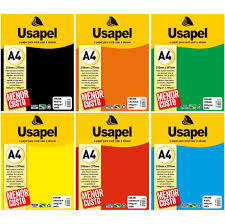 PAPEL A-4 180G COLOR  AZ-AM-VM-LJ-VD-PT C/50F  USAPEL