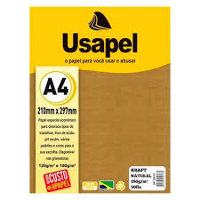 PAPEL A-4 180G KRAFT C/50F OFF PAPER  7891634250168