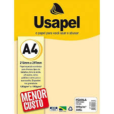PAPEL A-4 180G PEROLA BRANCO/ROSA/PALHA C/30F  USAPEL