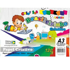 PAPEL CRIATIVO A-3 PAGINA BRASIL 120G C/24FLS  7898584550461